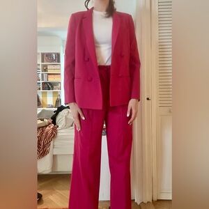 Sezane Theophile and Christie Fuchsia Pantsuit size 8 (eu 38)